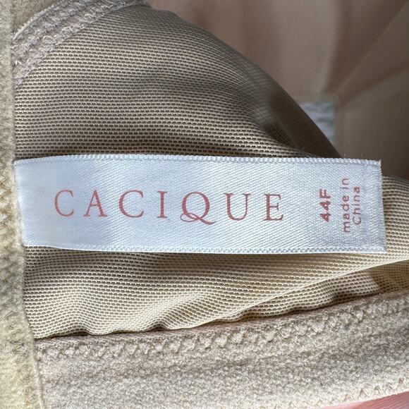 CACIQUE / tan nude lightly lined t-shirt no wire bra / 44F - Picture 4 of 6